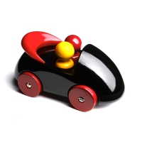 Voiture cabriolet Streamliner noire